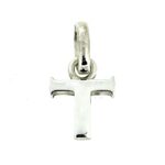 Back view of the Letter T Charm emphasizing its sterling silver craftsmanship.