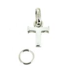 Top view showing the charm’s oval loop/bail attachment.