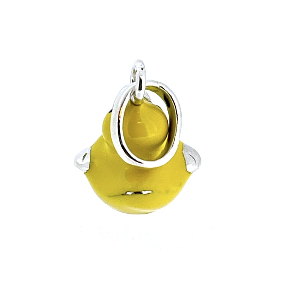 rear view of the 2008 Links of London Silver Rubber Ducky Enamel Charm.