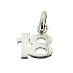 the 2008 Links of London Sterling Silver 18 Charm.
