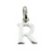 Front view of the 2009 Links of London Classic Sterling Silver 'R' Charm.