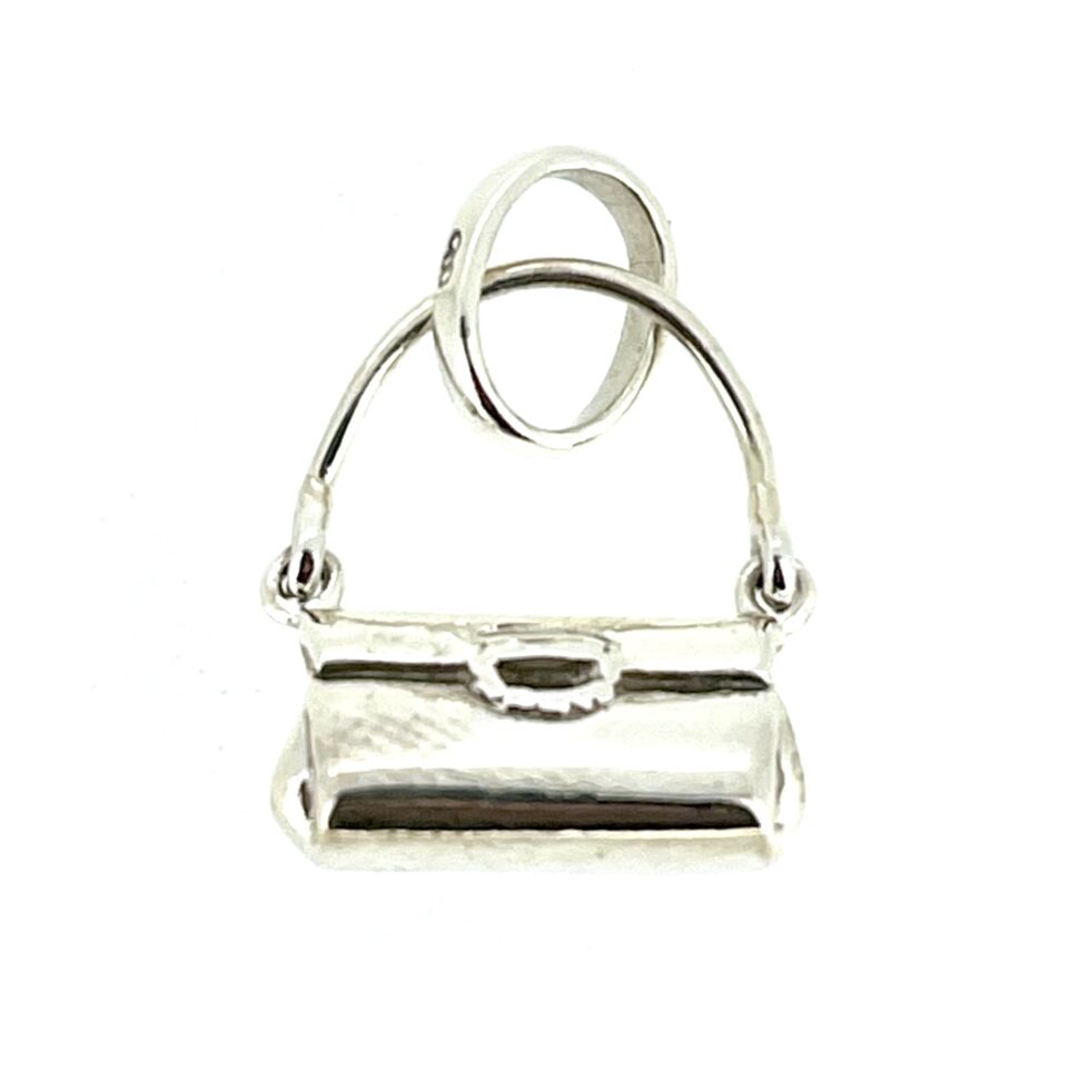 Front view of vintage 2009 Links of London handbag charm.