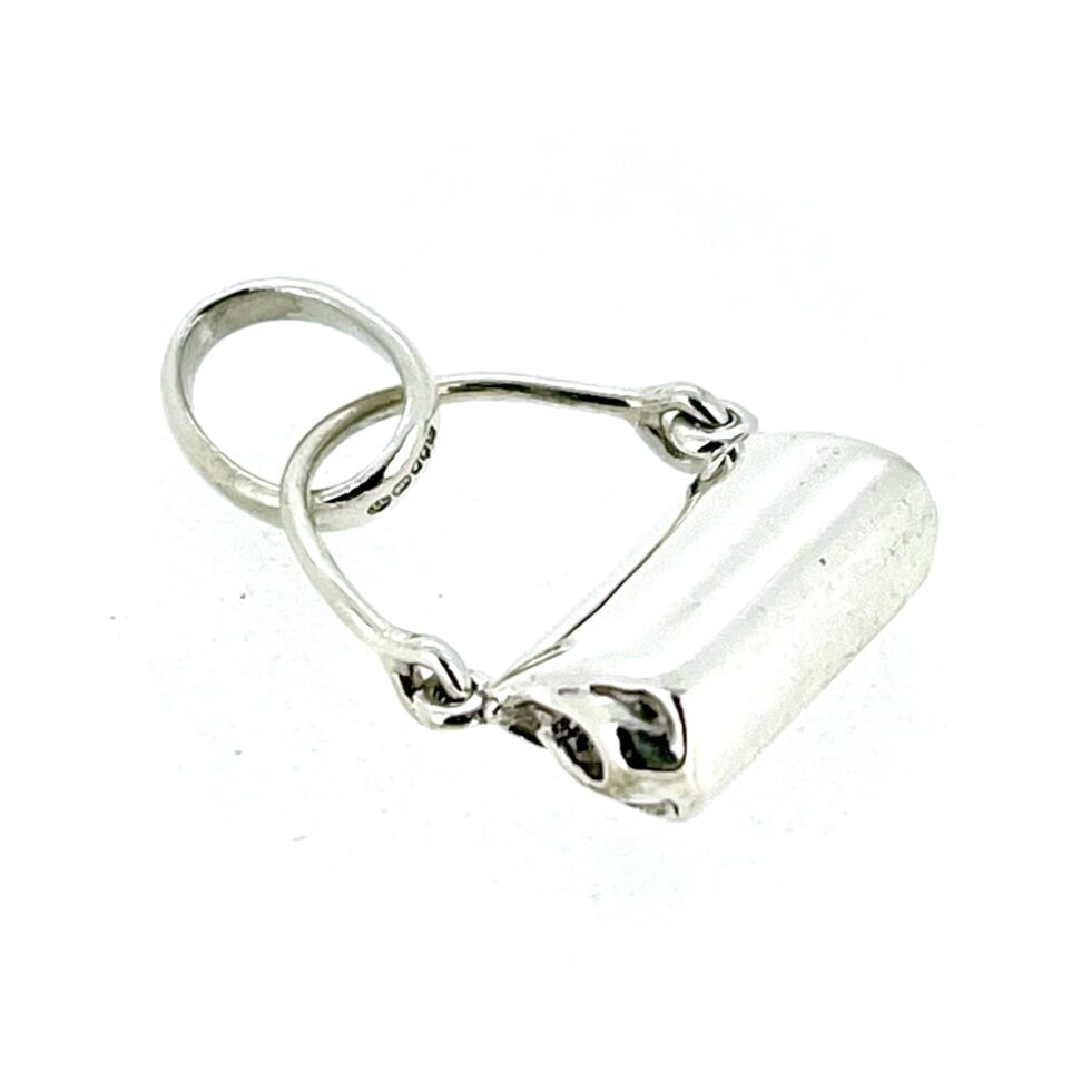back side view of vintage 2009 Links of London handbag charm.