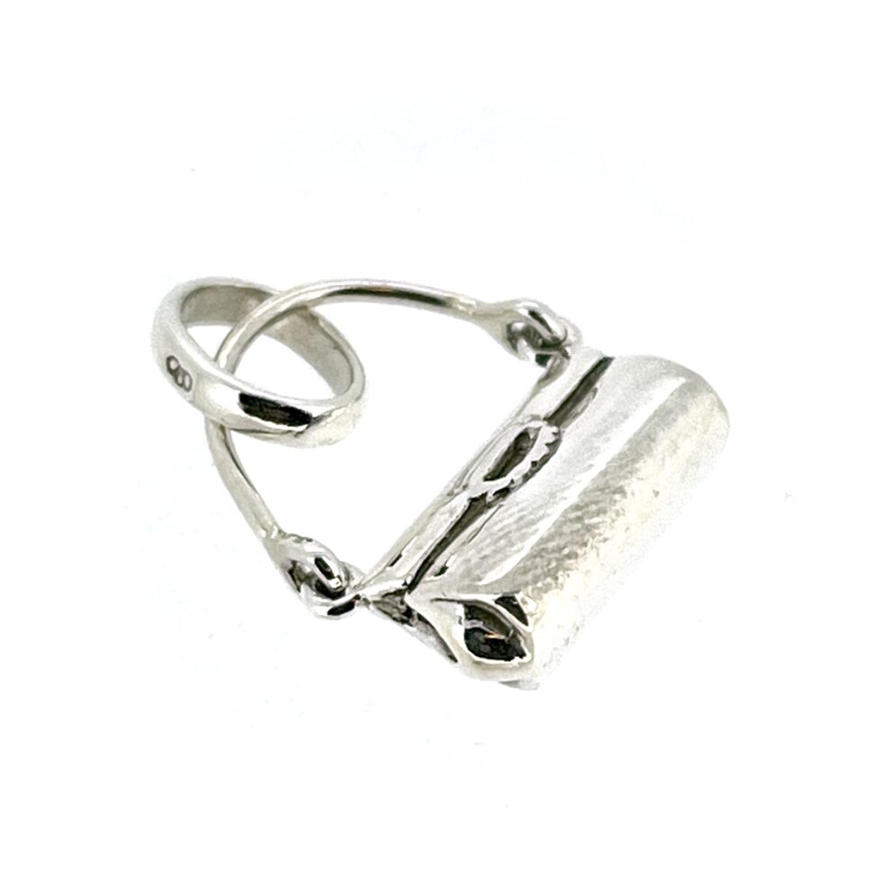 side Front view of vintage 2009 Links of London handbag charm.