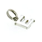 Profile view showcasing the charm’s 2mm thickness and smooth edges.