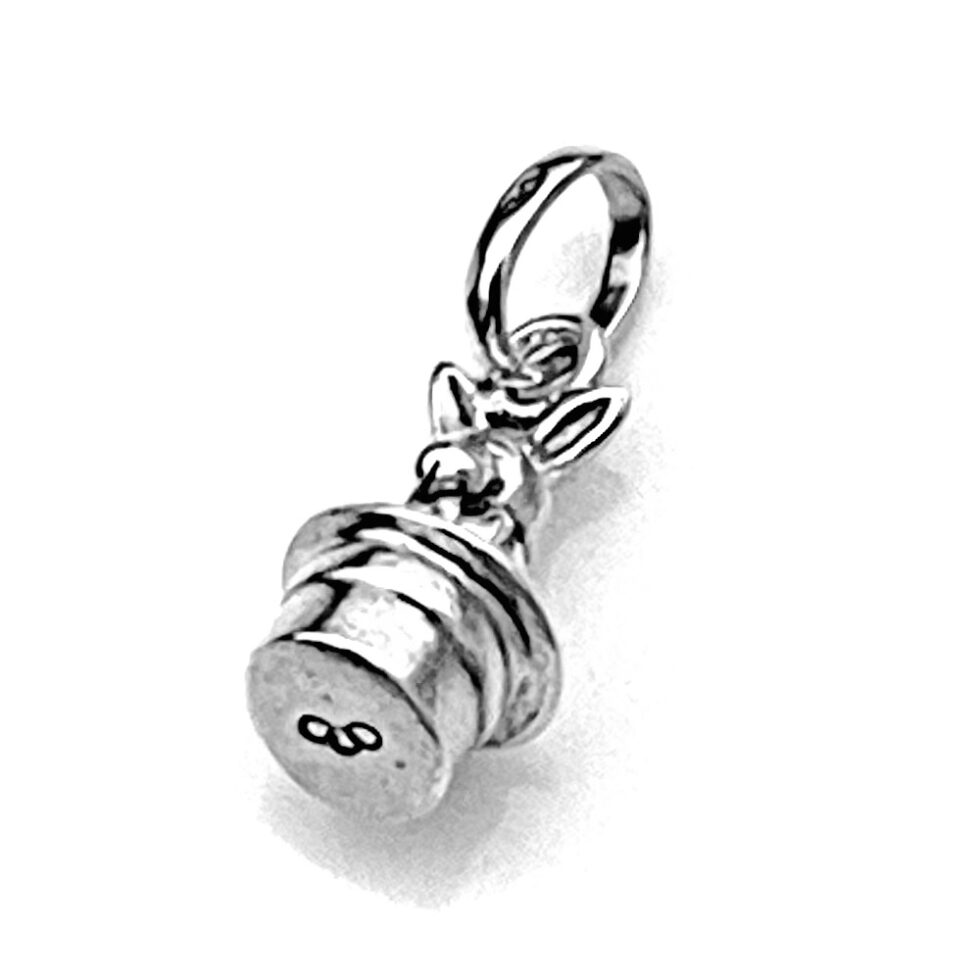 The charm photographed in natural light to highlight its polished finish.