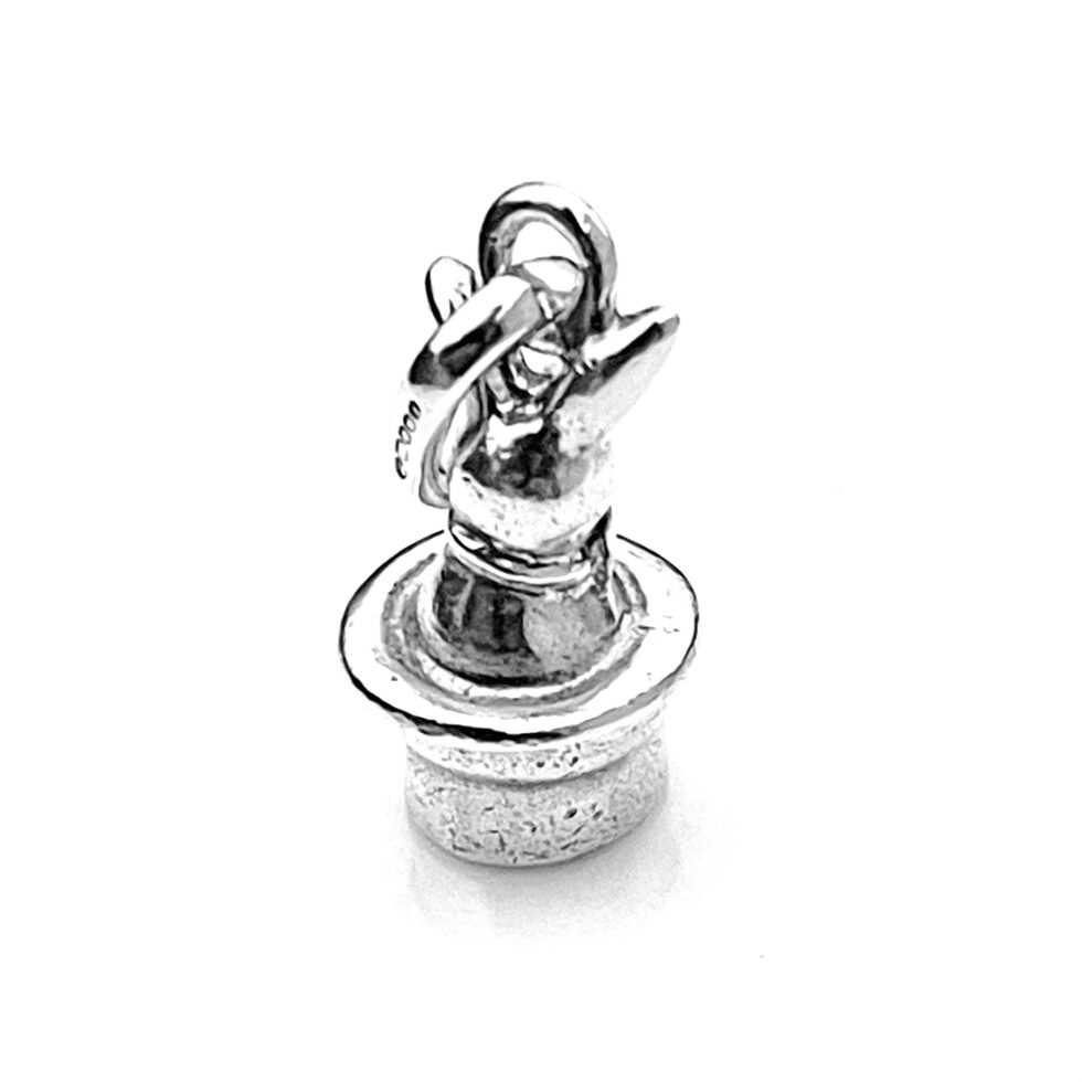 2010 Links of London Rabbit in Top Hat Charm in sterling silver.
