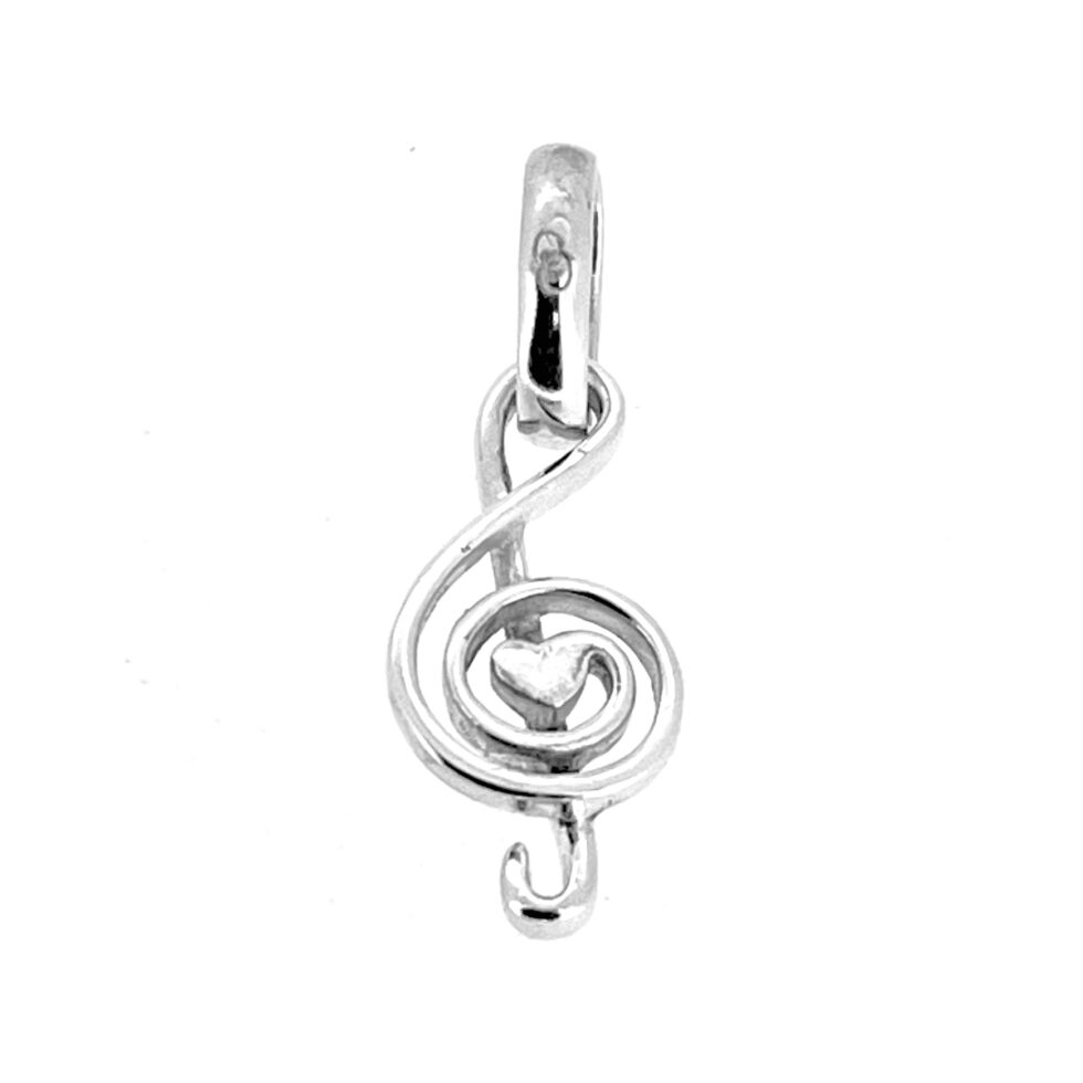 vintage Links of London Treble Clef Charm with Heart.