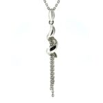 Close-up of the 2012 Links of London Entwine Pendant Necklace showing the polished spiral design.