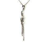 Close-up of the 2012 Links of London Entwine Pendant Necklace showing the polished spiral design.