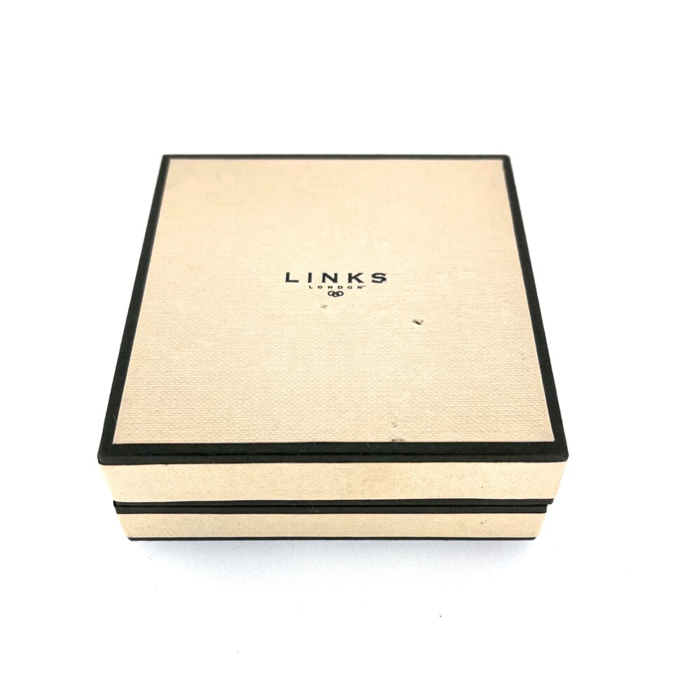 original Links of London box with visible wear.