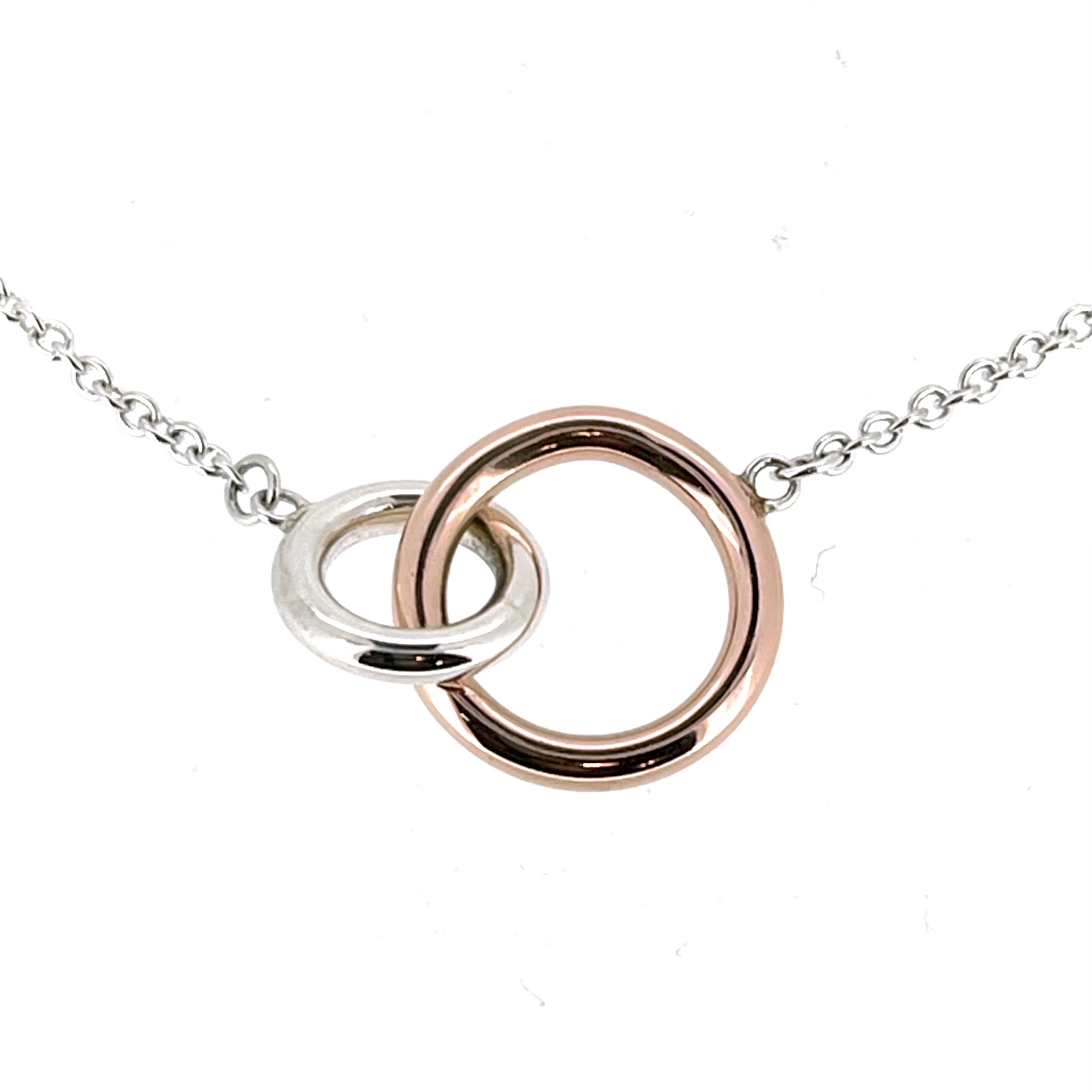 vintage Links of London interlocking rings necklace.