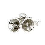 Angled view showing the bright finish of the Christmas Bells Charm.