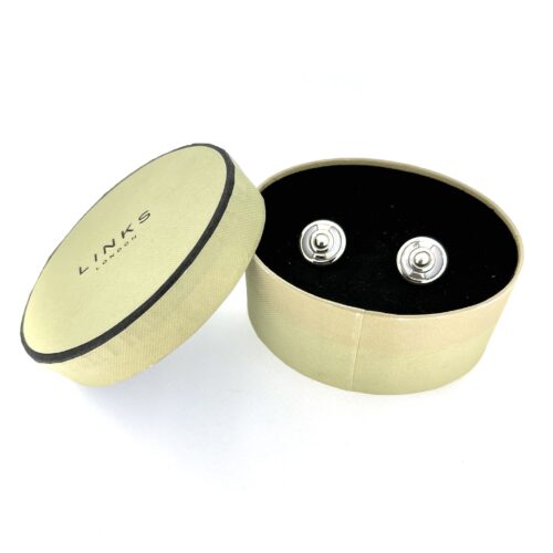 2012 Links of London Sterling Silver Cufflinks with Mother of Pearl Inlay
