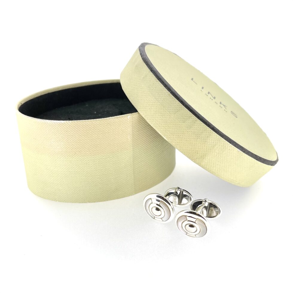 Vintage Links of London Cufflinks | Sterling Silver & Mother of Pearl