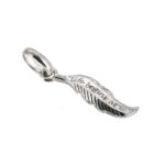 Angled view showing the detailed feather etching.