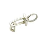 side view Links of London Sterling Silver 3D Letter J Charm
