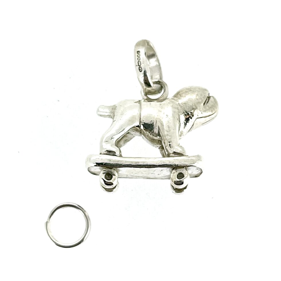 Close-up of the wheels and polished skateboard details.