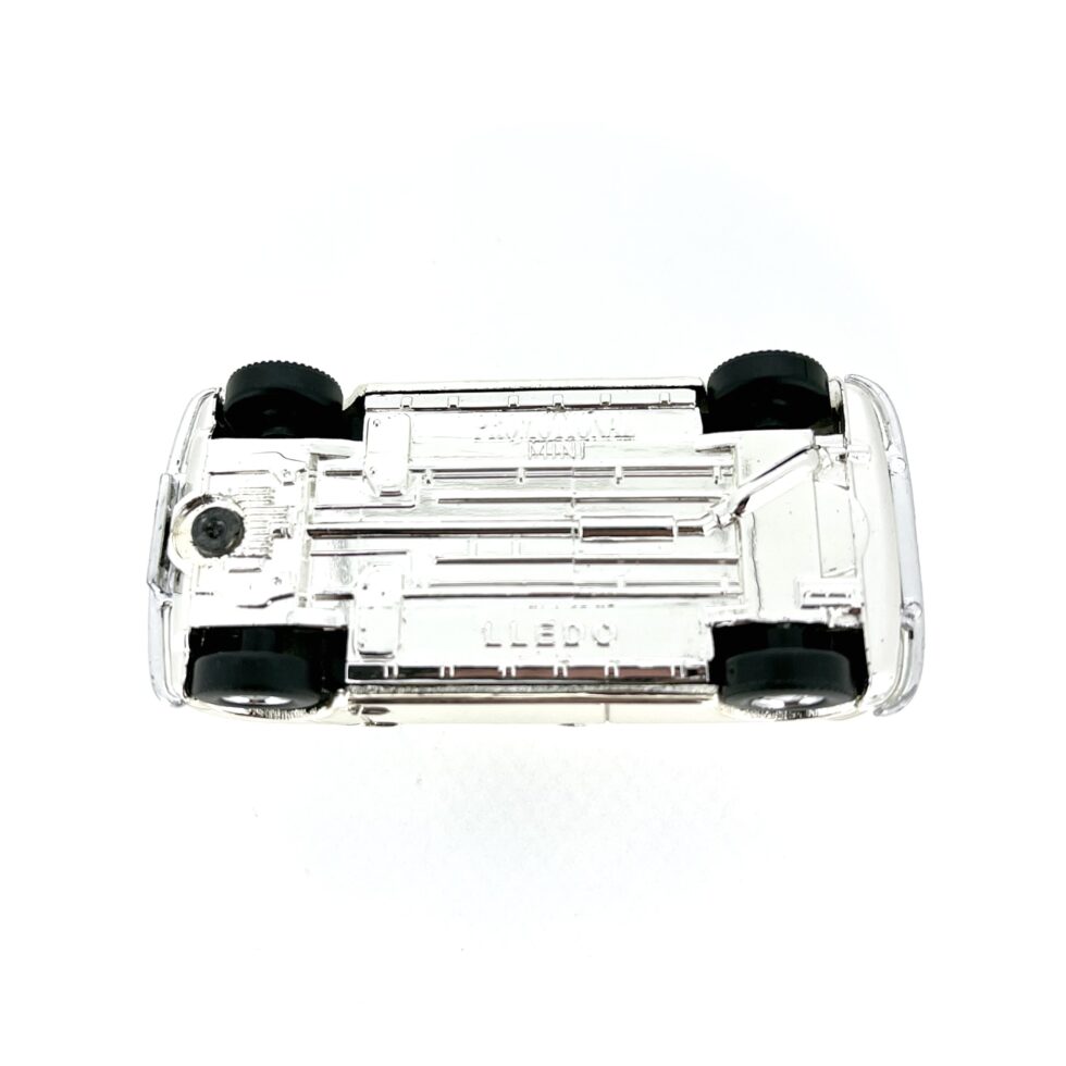 Bottom view showing the base details of the die-cast model.
