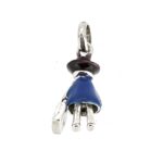 below view of the vintage 2008 Links of London Globe Trotter Charm in sterling silver.