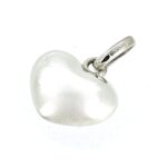 side of the vintage 2009 Links of London Puffed Heart Charm in sterling silver.