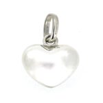 Front of the vintage 2009 Links of London Puffed Heart Charm in sterling silver.