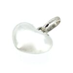 side of the vintage 2009 Links of London Puffed Heart Charm in sterling silver.