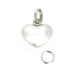 front of vintage 2009 Links of London Puffed Heart Charm in sterling silver.