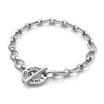 Classic Charm Bracelet showing its polished sterling silver finish.