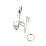 Top-down view showing the proportions and elegant finish of the letter H charm.