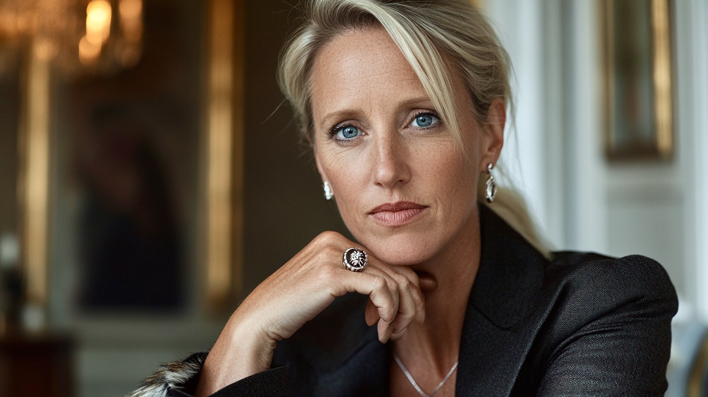 Anastasia embodying modern strength and heritage, styled with Links London statement pieces in a dramatic editorial setting.