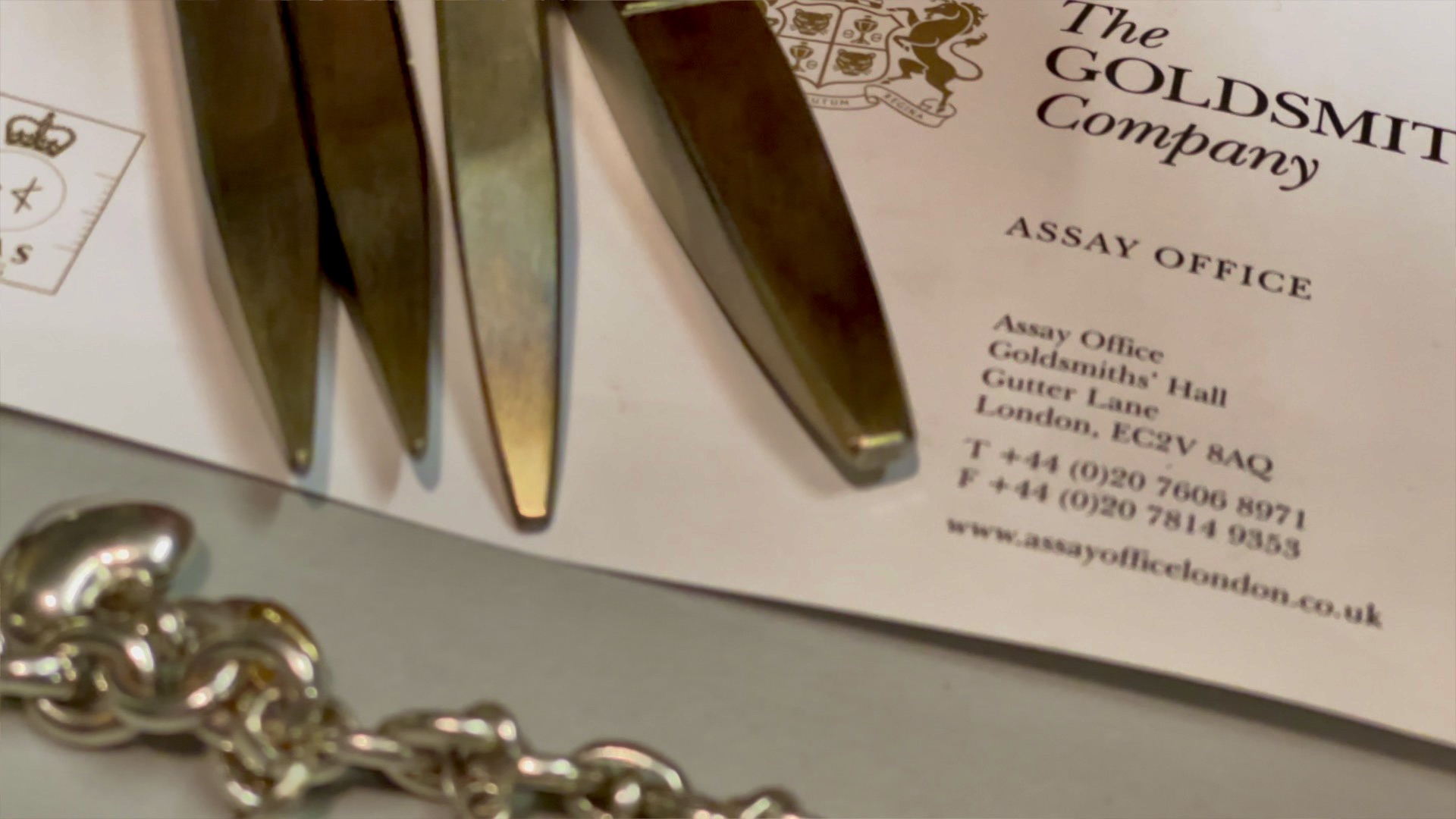 A set of hallmarking punches made by The Goldsmiths’ Company Assay Office.