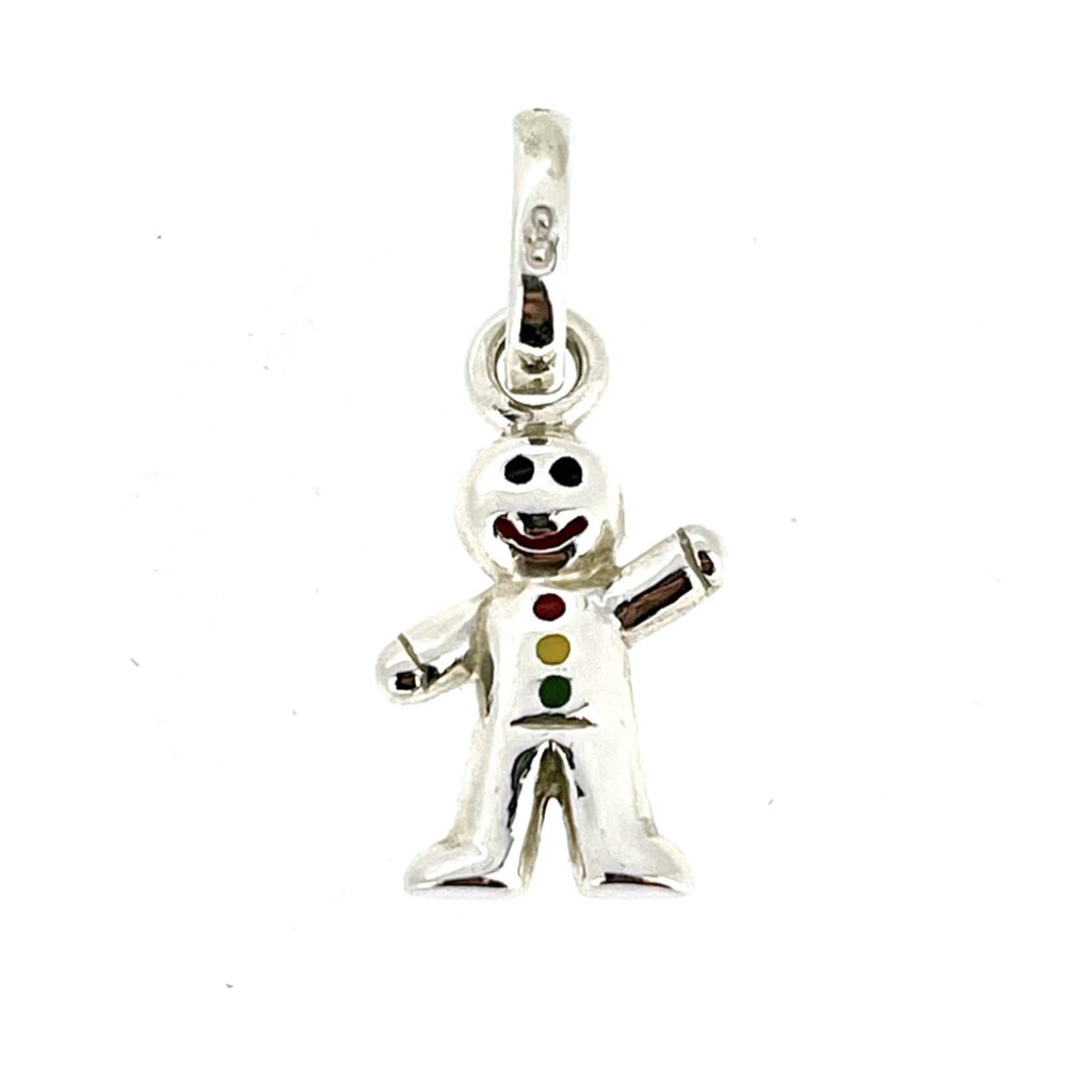 Close-up of the vintage 2010 Links of London Enamel Accented Gingerbread Man Charm