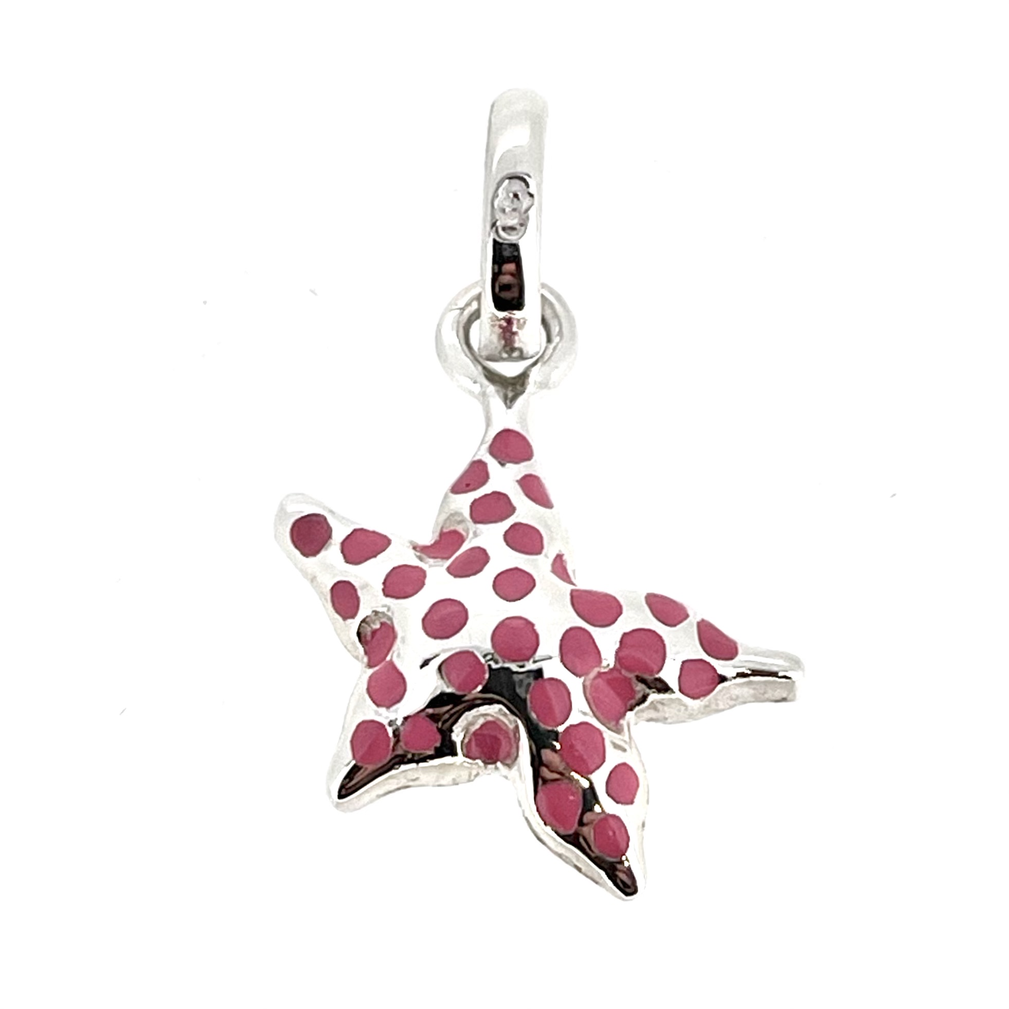 Close-up of the vintage Links of London Pink Spotted Starfish Charm.