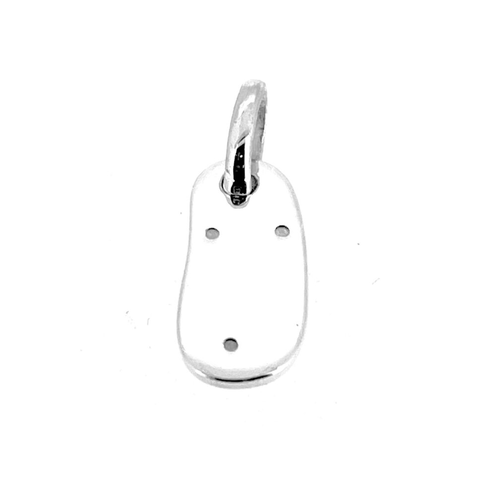 Back view polished Links of London vintage silver flip flop charm