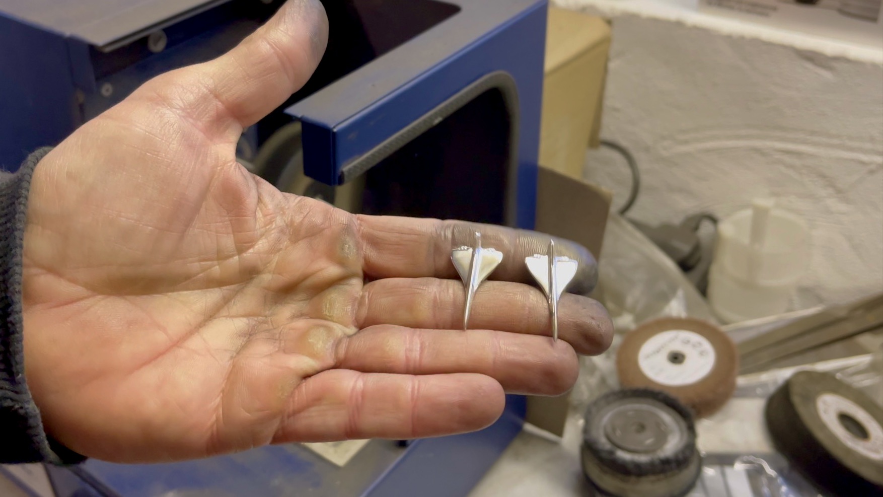 Highly polished Concord plane detail after restoration