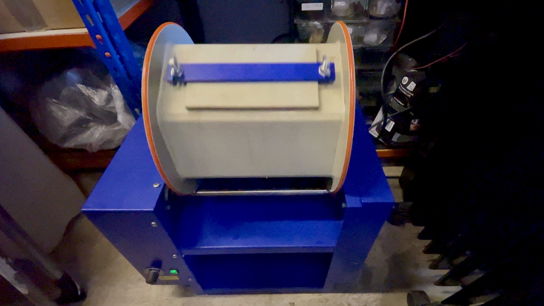 Cufflinks inside ceramic media barrel polisher