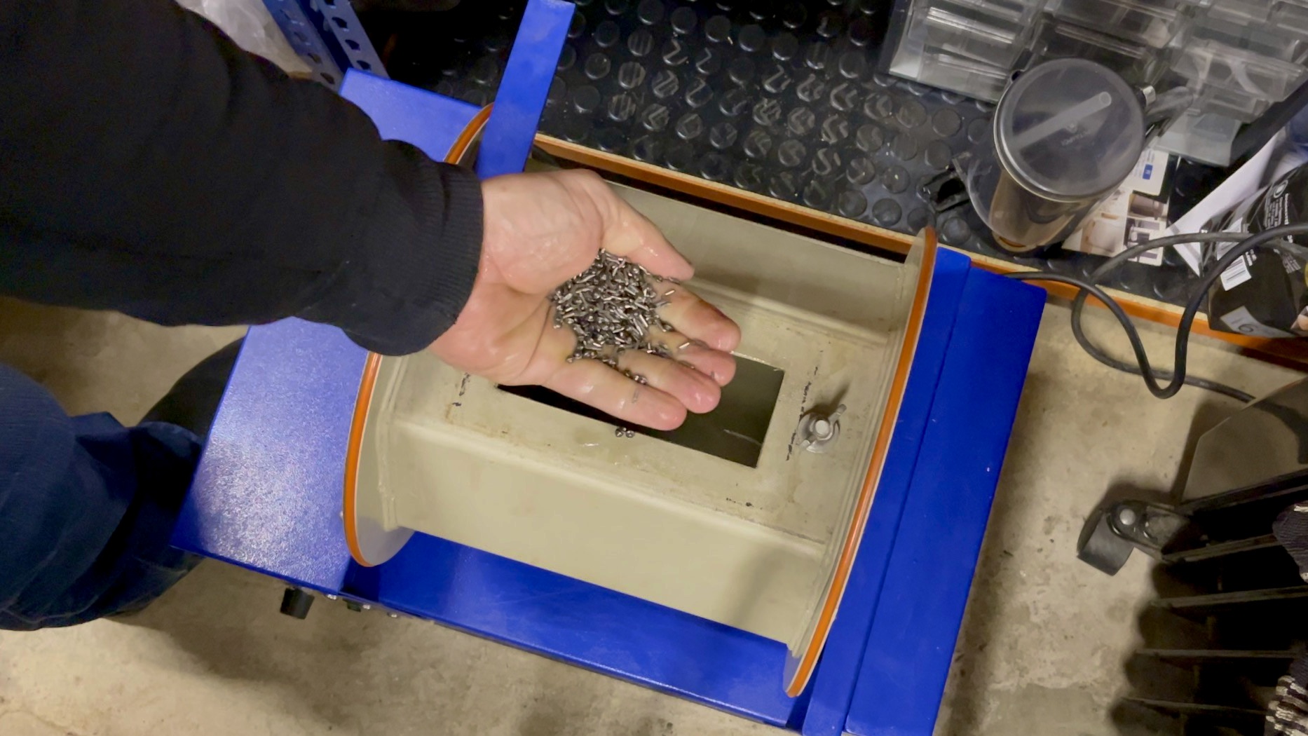 Steel shot polishing process for Concord cufflinks