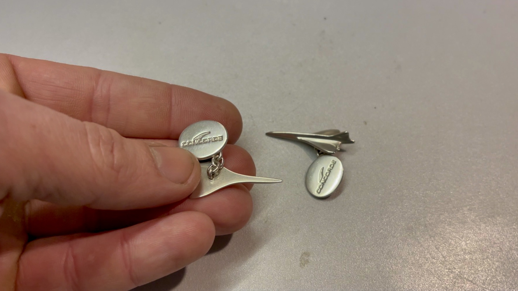 Links of London Concord cufflinks mid-restoration