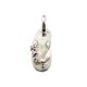 Links of London Flip Flop Charm in sterling silver with pink enamel flower details.