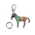 Vintage 2011 Links of London Zebra Charm – Rainbow Enamel Stripes