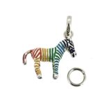 Vintage 2011 Links of London Zebra Charm – Rainbow Enamel Stripes