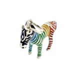 Vintage 2011 Links of London Zebra Charm – Rainbow Enamel Stripes
