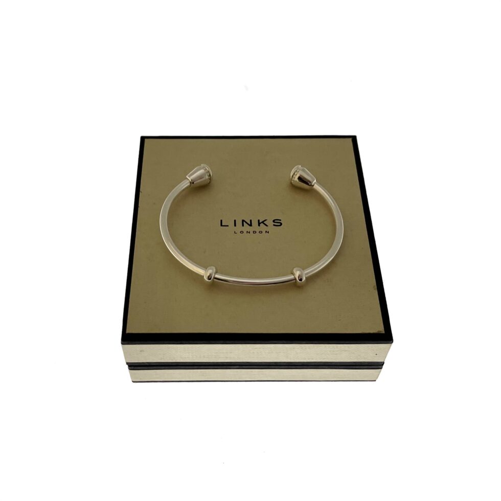 Links of London Amulet Cuff Bangle | Model 5010.3344 | Sterling Silver NOS