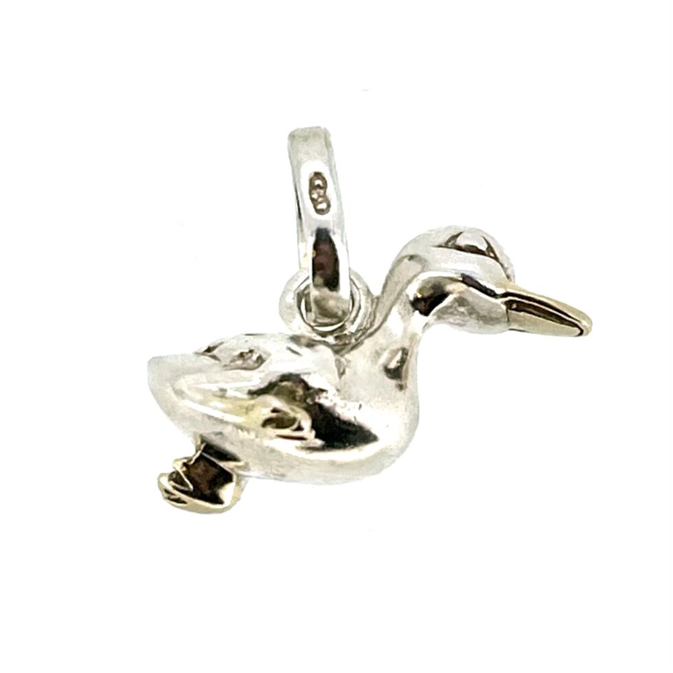Duck Charm photographed on white background
