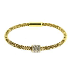 Close-up of pavé-set cubic zirconia bead detail