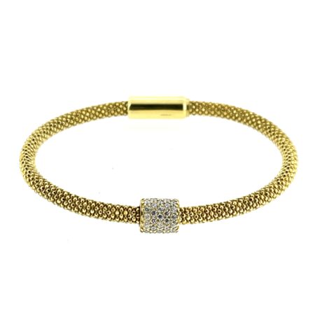 Close-up of pavé-set cubic zirconia bead detail