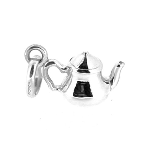 Vintage Links of London silver teapot charm front view