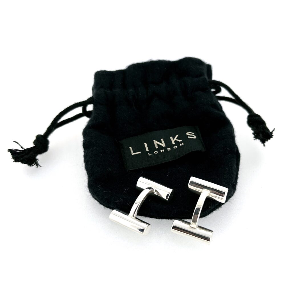 Vintage 2007 Links of London Cylinder Barbell Cufflinks