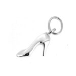 Shoe charm with sculpted medium heel